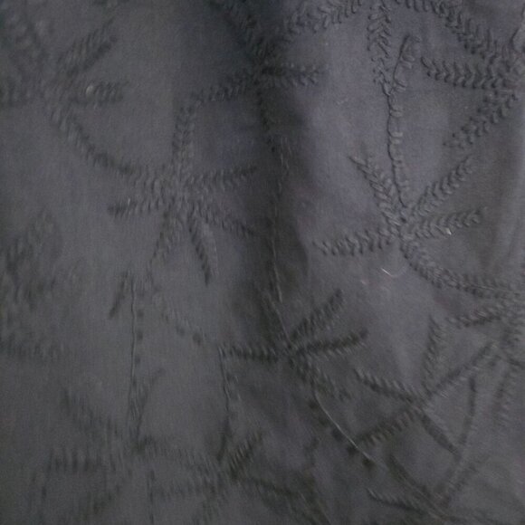 House Of Harlow Navy Embroidered Tone On Tone Cotton Barrel Trousers Size L - Picture 3 of 6